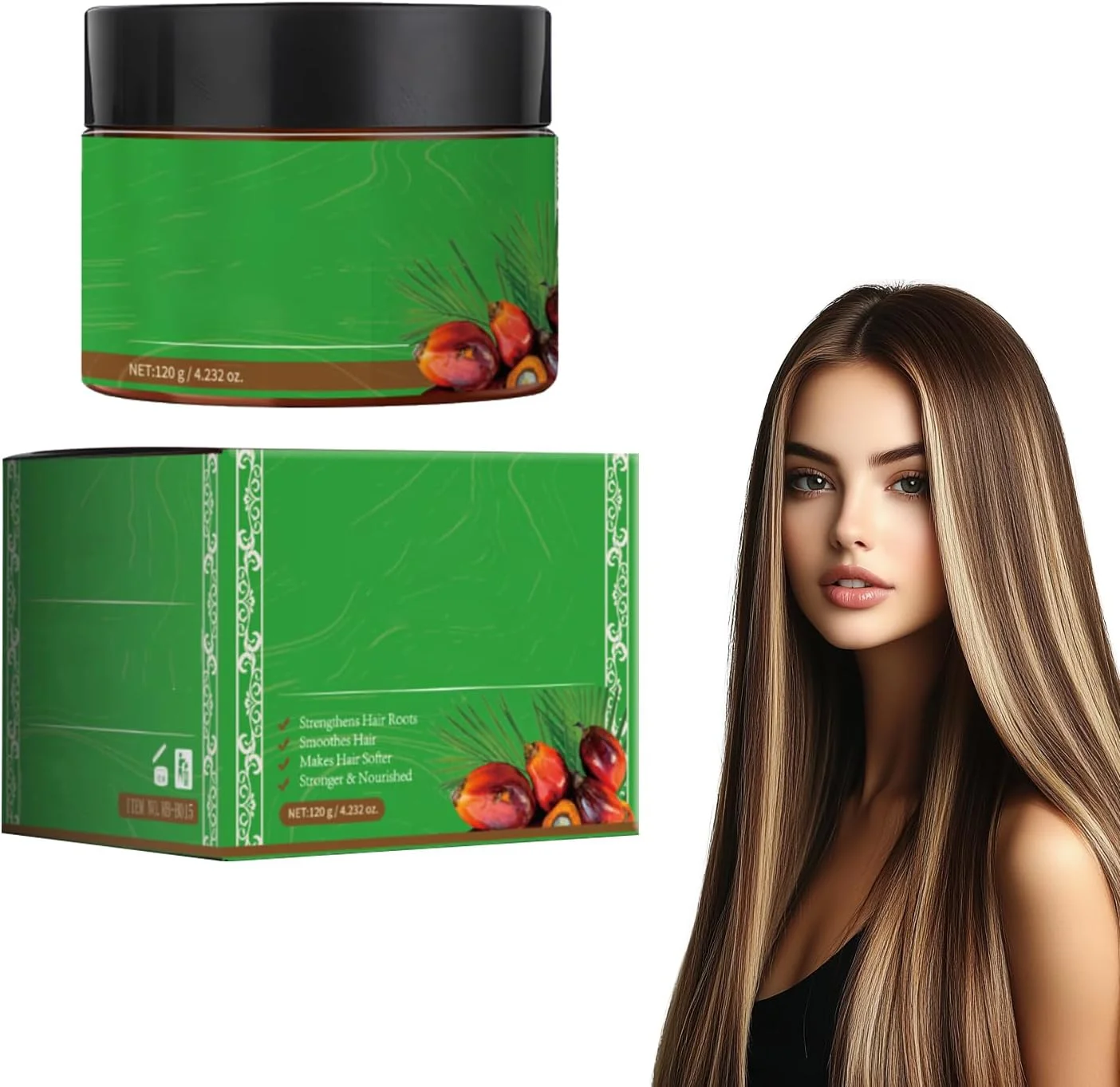 نرم کننده روغن باتانا Hppsctink، نرم کننده باتانا 120 میلی لیتر، تغذیه و ترمیم ساقه مو، تقویت کننده، جلوگیری از ریزش مو، شامپو