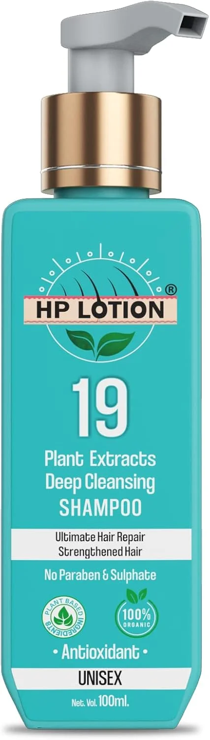 لوسیون حرفه ای پاک کننده عمیق موی سر اچ پی، ترمیم کننده نهایی مو، شامپو تقویت کننده مو با 19 عصاره گیاهی - 100 میلی لیتر
