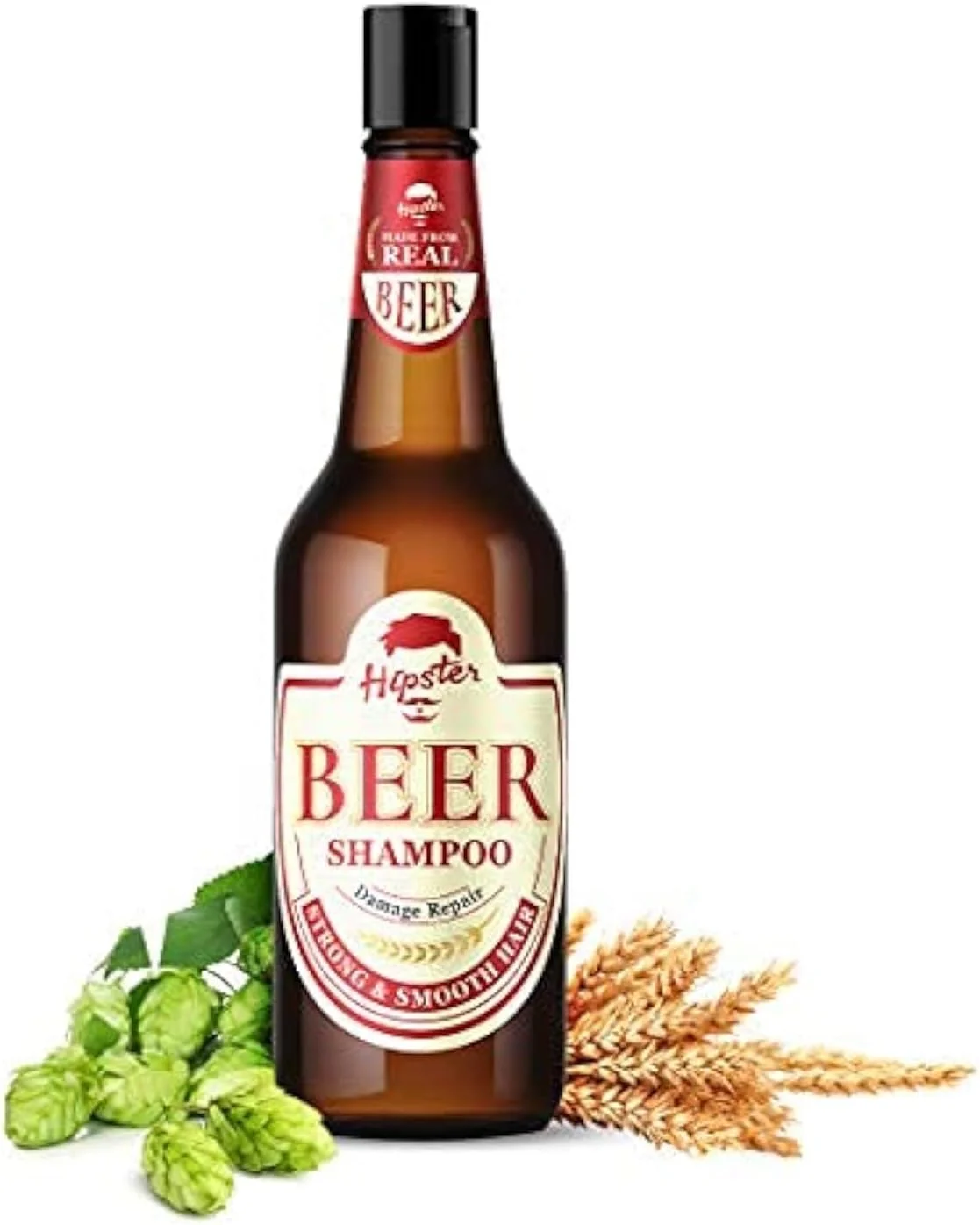 شامپو آبجو هیپستر برای ترمیم موهای آسیب دیده 250 میلی لیتر | برای آقایان و بانوان | موهای قوی و صاف | بدون الکل، بدون پارابن | پروتئین وی ماست، پروتئین سویا، عصاره جوجوبا | ساخت هند (بسته 1 عددی)