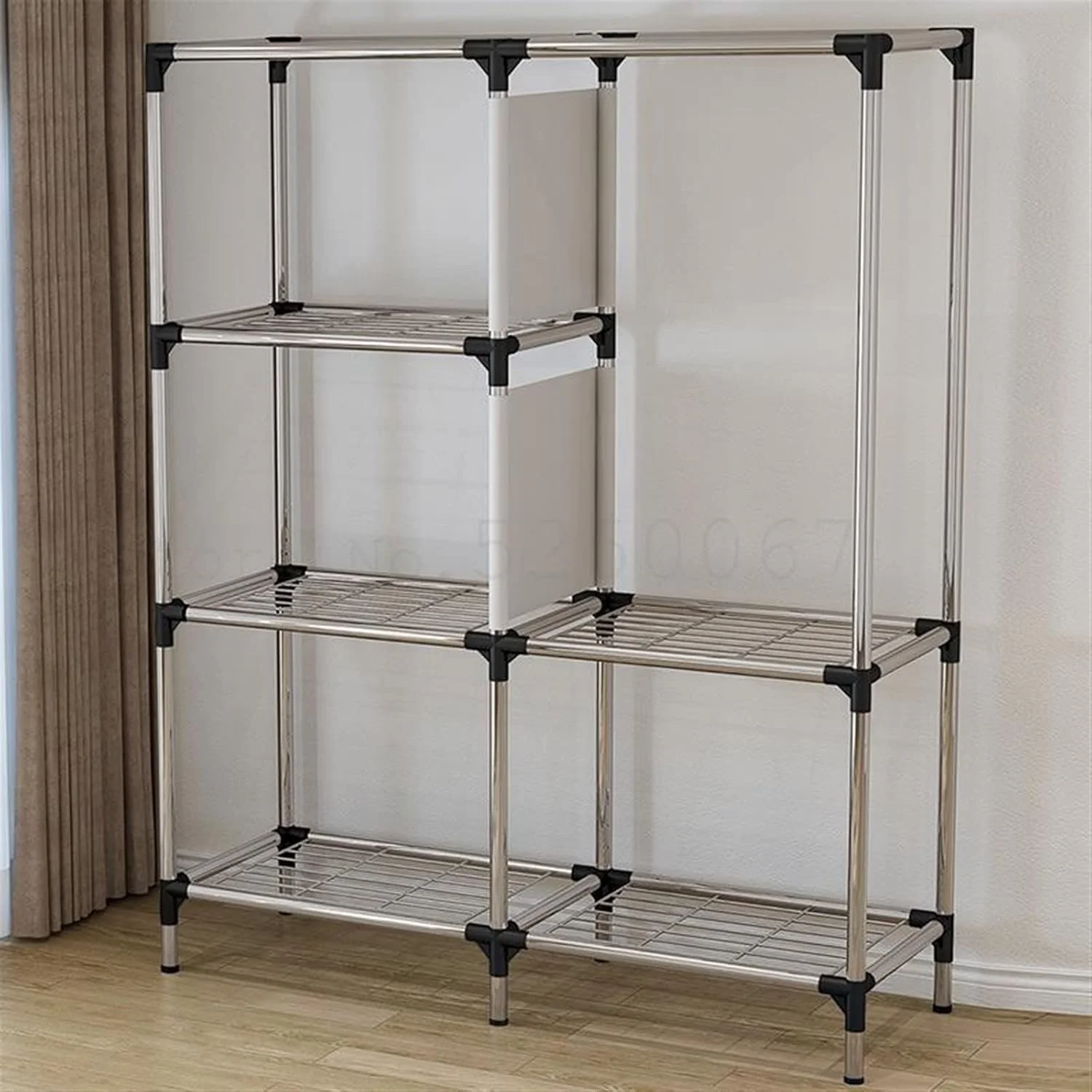 کمد لباس اسکیپی، پارچه آکسفورد تقویت شده و مونتاژ شده، مناسب برای نگهداری لباس کمد لباس اسکیپی، پارچه آکسفورد تقویت شده و مونتاژ شده، مناسب برای نگهداری لباس