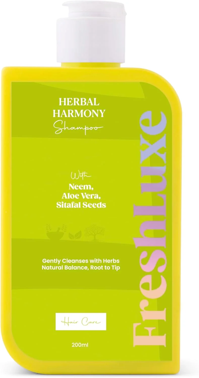 شامپو گیاهی هماهنگی هربال فرش لاکس | حاوی آلوئه ورا، چریش و دانه های سیتافال | مناسب برای آقایان و بانوان | 200 میلی لیتر