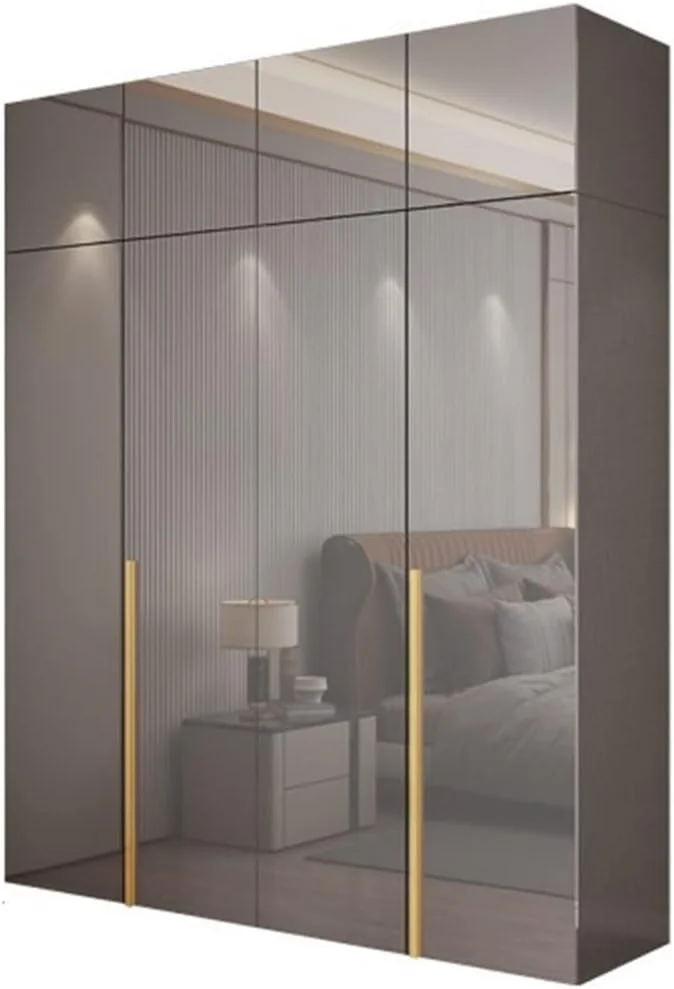 کمد لباس SKEPPY، مناسب منزل، اتاق خواب، مدرن و مینیمال، مناسب آپارتمان کوچک، مونتاژ آسان، دارای فضای آویز لباس، با صفحه براق و بزرگ