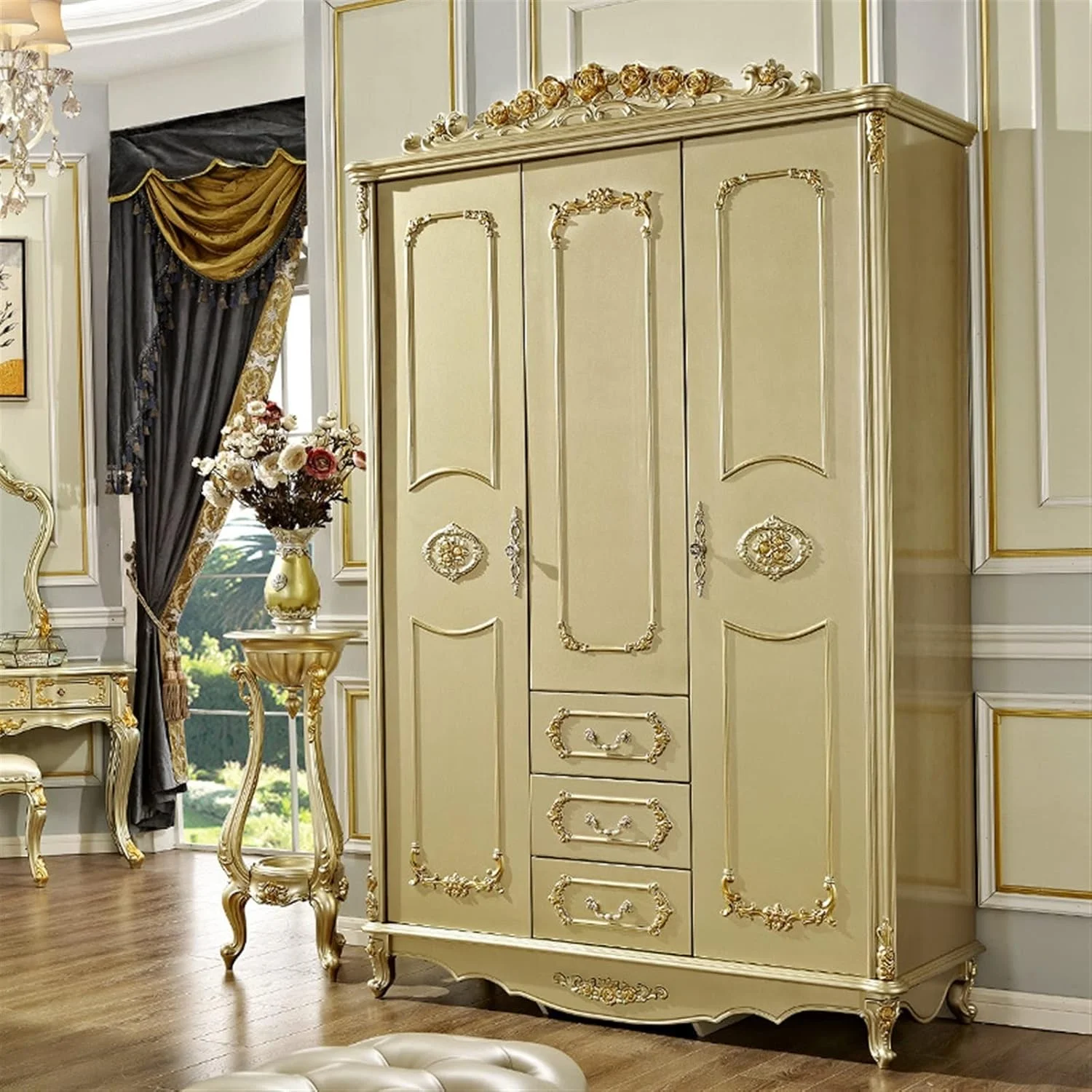 کمد لباس SKEPPY، کمد لباس چوبی جامد، کمد لباس ساده، کمد لباس طلایی شامپاین، کمد لباس چوبی جامد اتاق خواب منزل، مبلمان سه درب کمد لباس SKEPPY، کمد لباس چوبی جامد، کمد لباس ساده، کمد لباس طلایی شامپاین، کمد لباس چوبی جامد اتاق خواب منزل، مبلمان سه درب