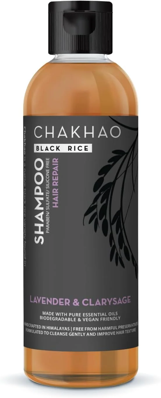 شامپو ترمیم کننده مو آب برنج تخمیر شده چاخائو FOR8 - فاقد سولفات، پارابن، سیلیکون و مواد نگهدارنده | ساخته شده با آب برنج سیاه تخمیر شده و روغن های ضروری خالص - اسطوخودوس و مریم گلی - 200 میلی لیتر