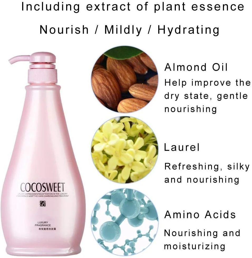 شامپو معطر BULSM، شامپو مغذی 750 میلی لیتری که به آرامی از موها مراقبت می کند، موها را عمیقا آبرسانی می کند، موهای آسیب دیده را ترمیم می کند و موها را برای مدت طولانی معطر نگه می دارد.