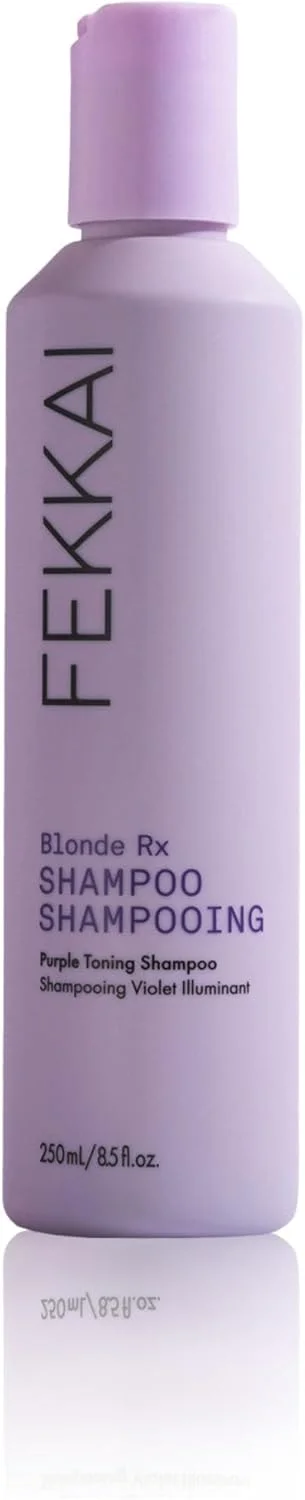 شامپو ضد زردی موهای بلوند Fekkai Blonde Rx - حجم 250 میلی لیتر - خنثی کننده، ترمیم کننده و آبرسان موهای بلوند و دکلره شده - با کیفیت سالنی، سازگار با EWG، وگان و بدون تست حیوانی