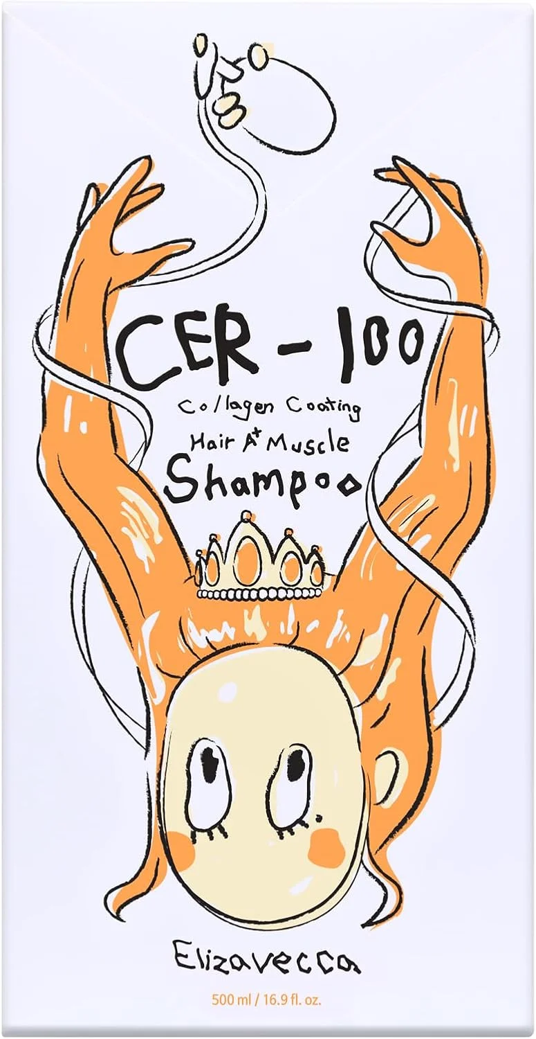 شامپو عضلانی مو با پوشش کلاژن الیزاوکا CER-100 برای موهای خشک و آسیب دیده | K-Beauty، 500 میلی لیتر