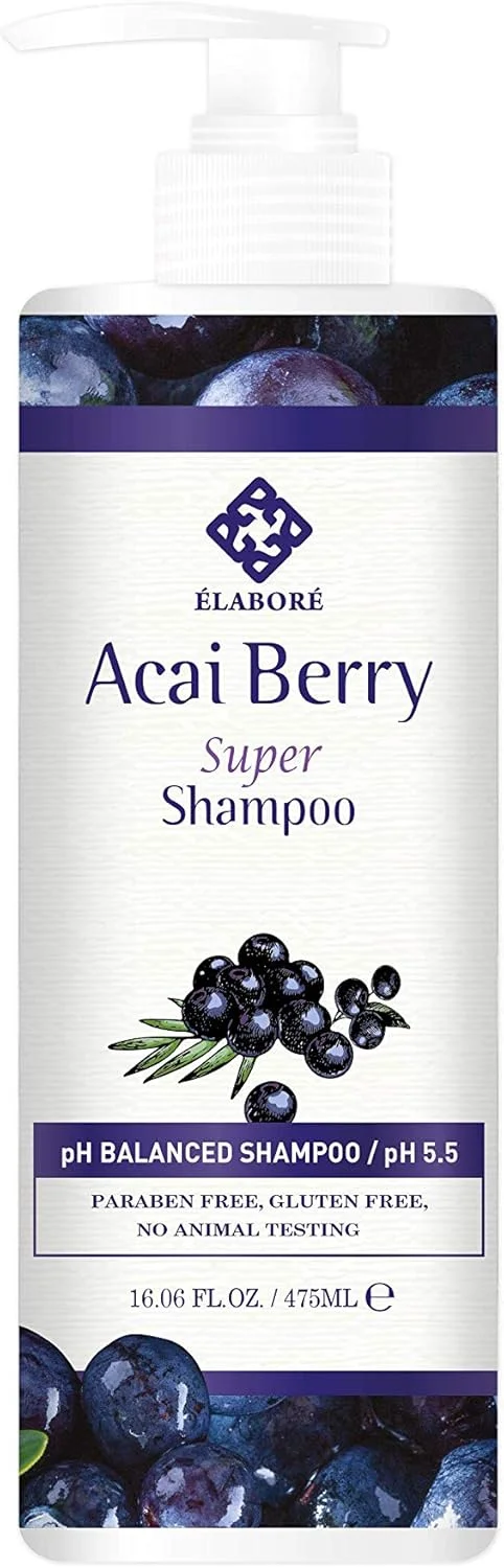 شامپو فوق العاده توت آکای Elabore حجم 475 میلی لیتر