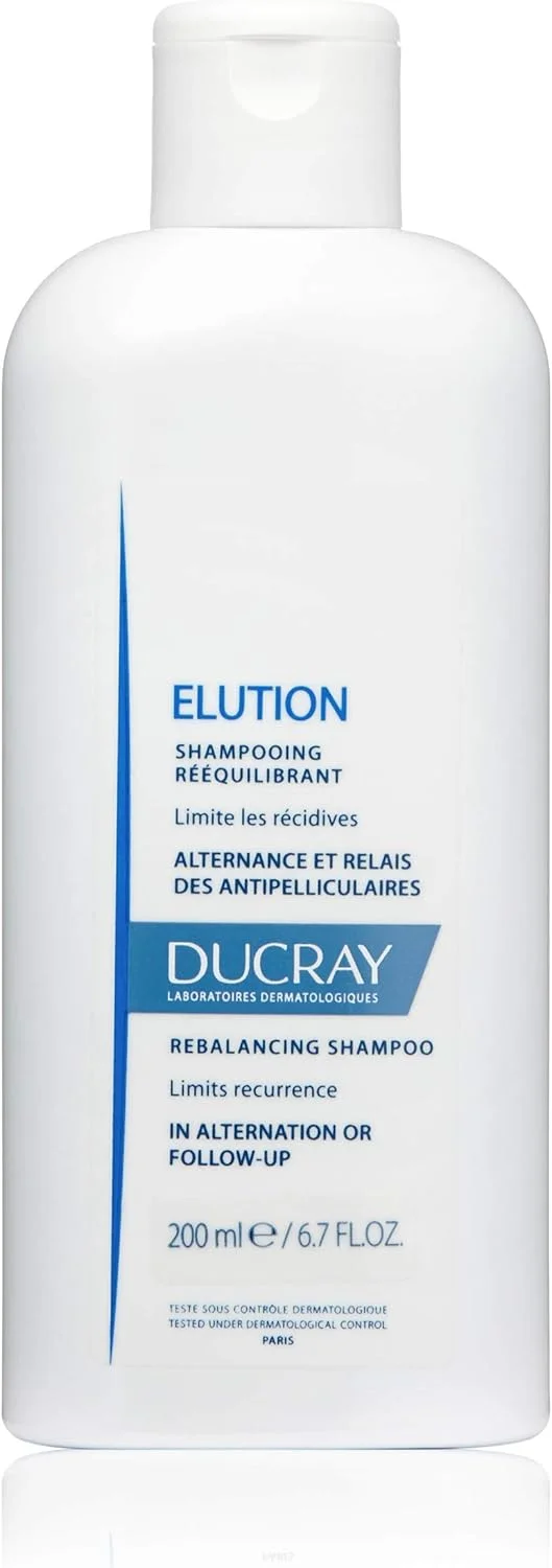 شامپو Ducray Elution، تسکین دهنده، متعادل کننده، بازیابی pH، پیگیری درمان ضد شوره، 200 میلی لیتر