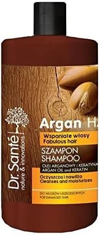 شامپو آرگان دکتر سانته برای موهای آسیب دیده حاوی کراتین (۱۰۰۰ میلی لیتر)