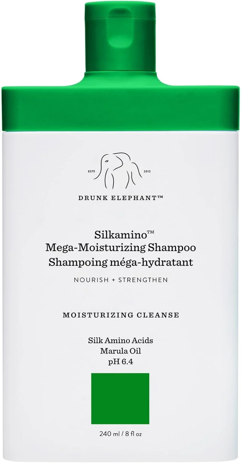شامپو فوق مرطوب کننده سیلکامینو Drunk Elephant - 240 میلی لیتر - آمینو اسیدهای ابریشم - کلینیکال تمیز - بدون سولفات - بدون تست حیوانی - تست شده توسط متخصص پوست - فاقد روغن های اساسی، سیلیکون ها، SLS