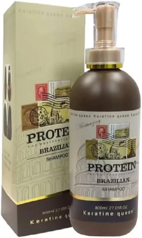 شامپو پروتئین برزیلی کراتین کویین، 800 میلی لیتر، مراقبت حرفه ای مو