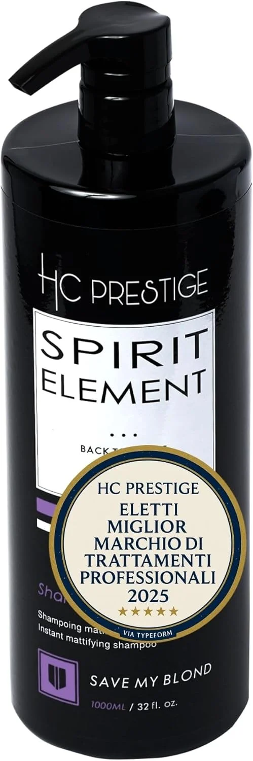 شامپو بدون سولفات مخصوص موهای بلوند رنگ شده HC Prestige Save My Blond حجم 1000 میلی لیتر - مراقبت حرفه ای ضد زردی - محصول فرانسه - 96% طبیعی