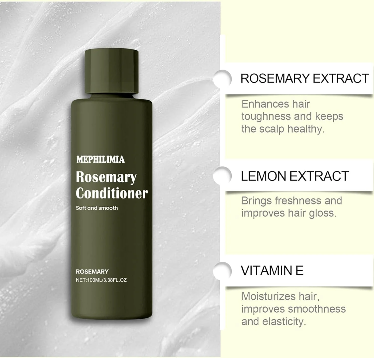 مجموعه شامپو و نرم کننده رزماری MEPHILIMIA برای رشد مو، ضد ریزش مو، ضد وز، تغذیه کننده پوست سر، نرم کننده مرطوب کننده مو برای آقایان و خانم ها