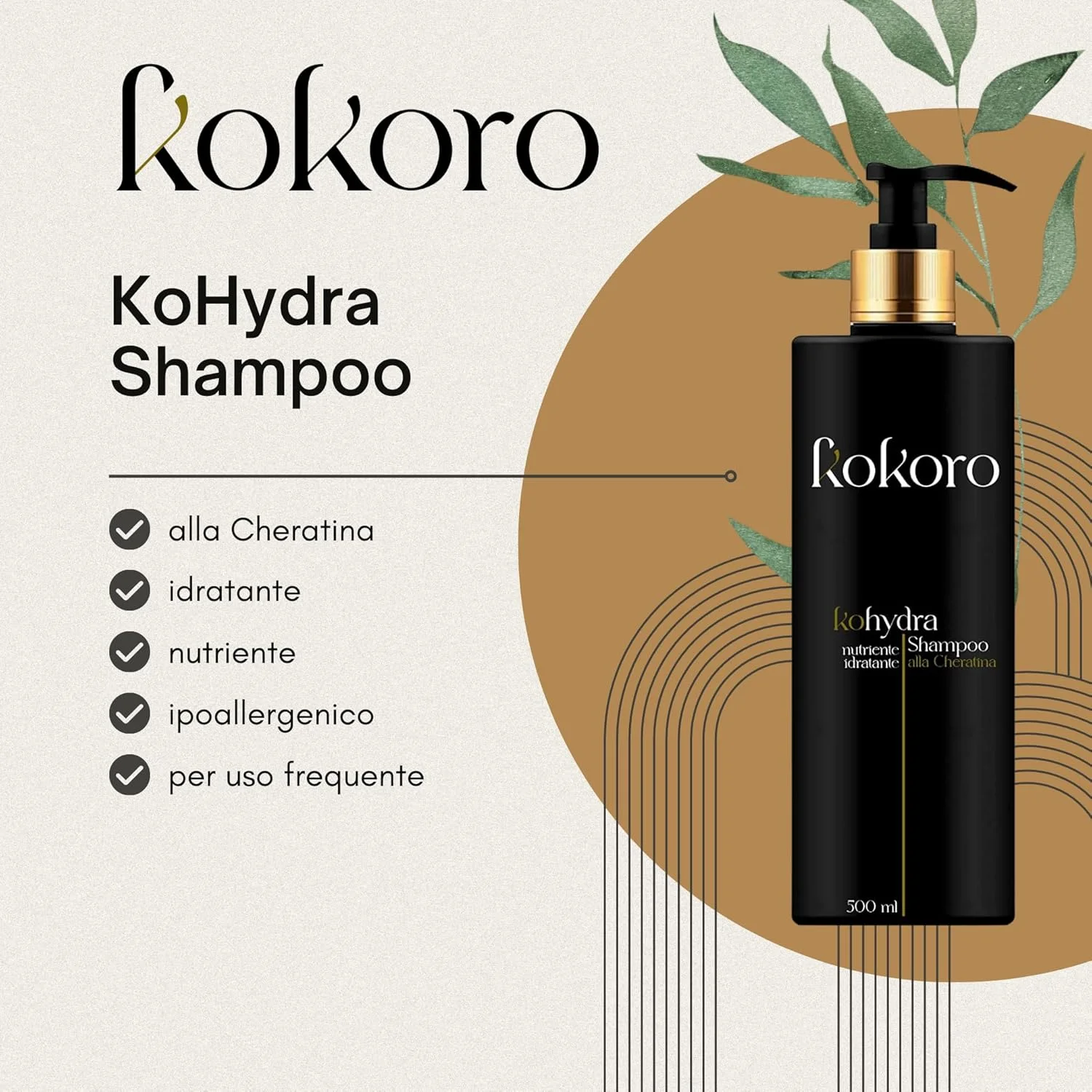 شامپو آبرسان و مغذی مناسب استفاده روزانه KOHydra حاوی کراتین 500 میلی لیتر