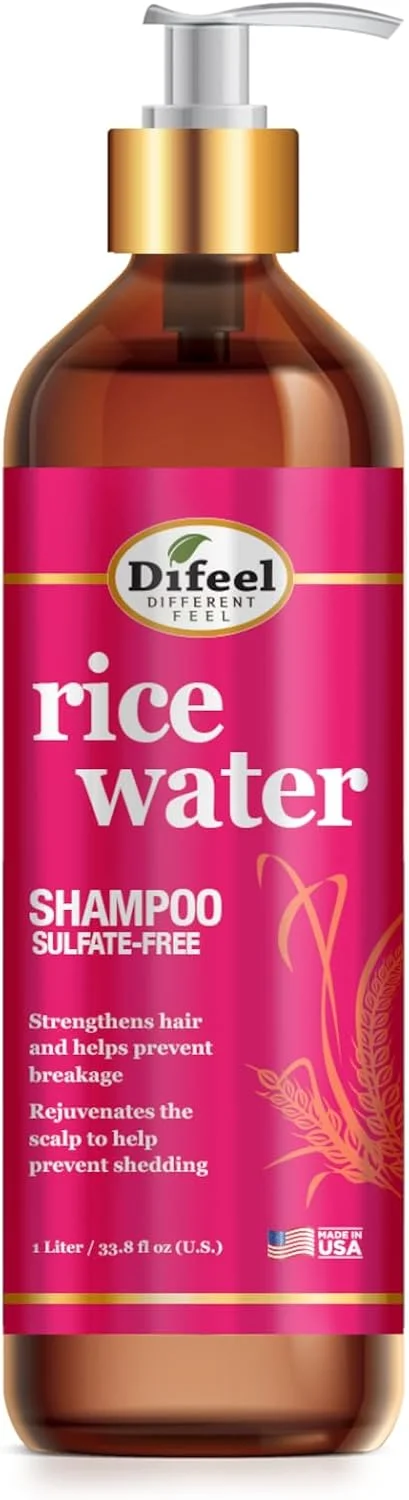شامپو آب برنج دیفیل 1000 میلی لیتر - شامپو تقویت کننده بدون سولفات برای انواع مو