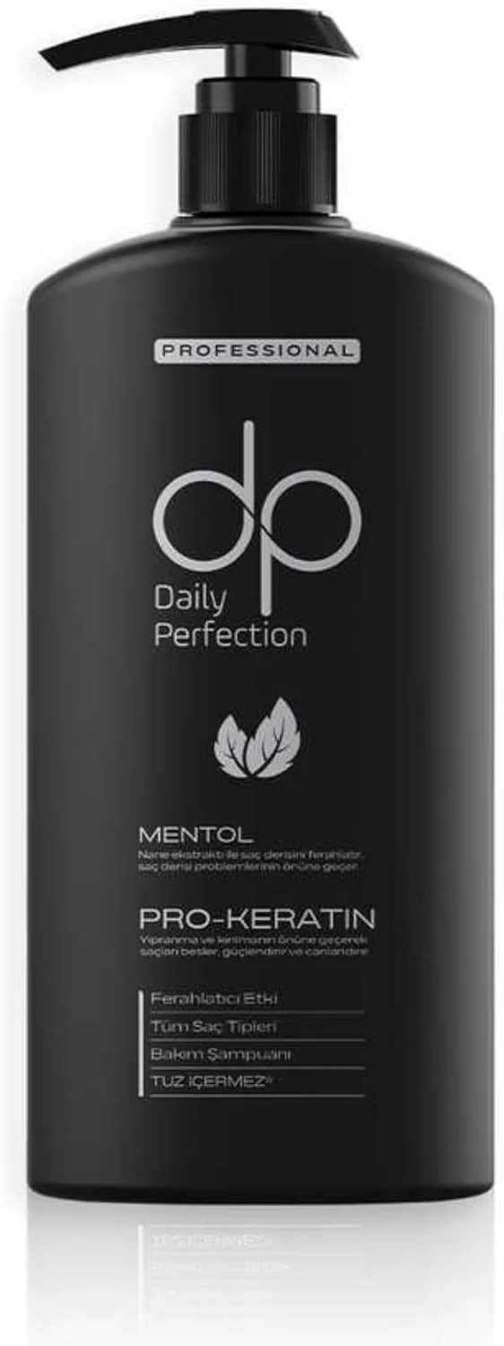 شامپو روزانه پرفکشن dp - بدون نمک - حاوی کراتین و بیوتین - ترمیم کننده و مغذی - برای انواع مو - انواع مختلف - 425 میلی لیتر، ضد ریزش مو و محرک رشد مو (نعناع)