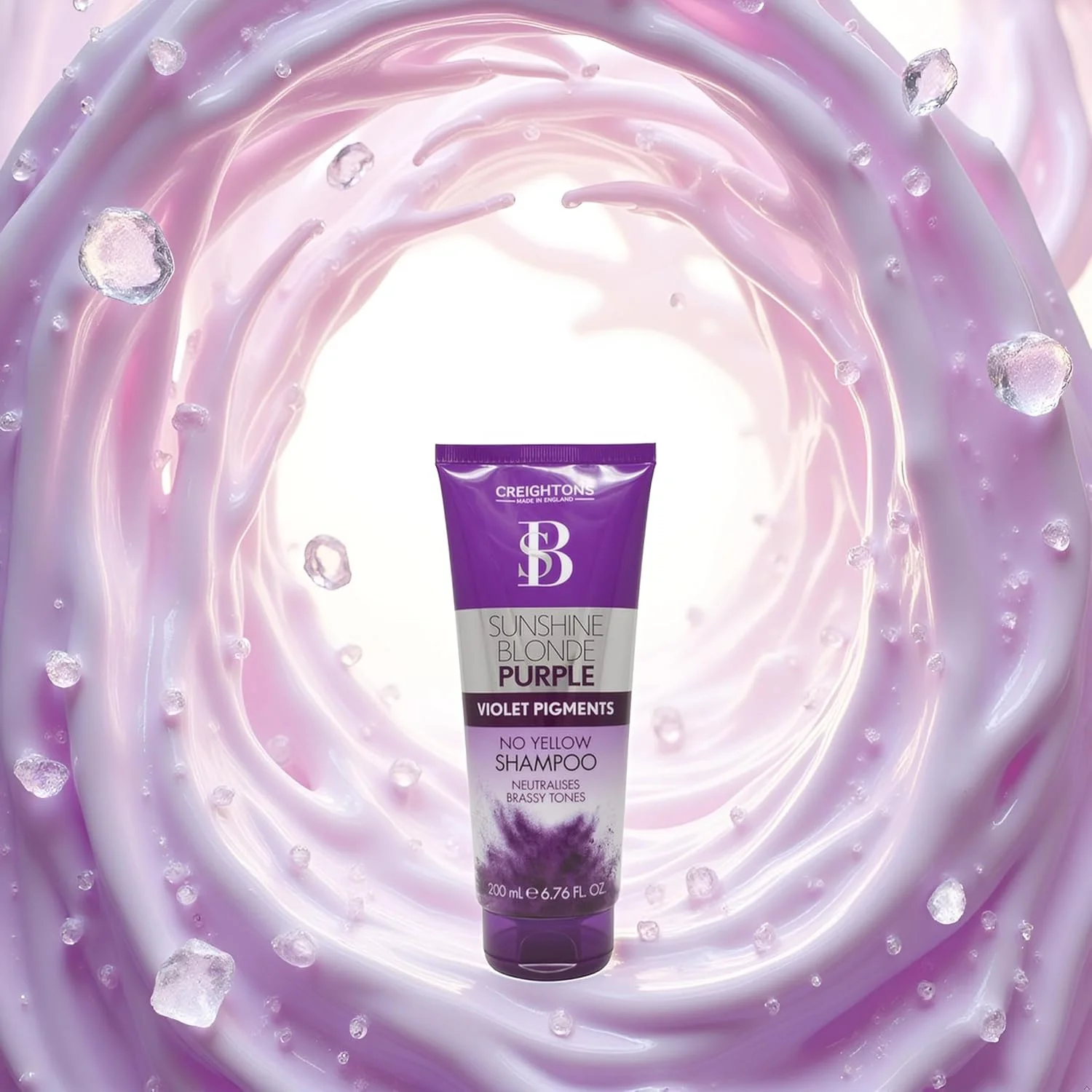 شامپو اصلاح رنگ موهای بلوند نقره ای سان شاین کریتونز (200 میلی لیتر) - روشن کننده موهای بلوند و خنثی کننده زردی. مناسب برای موهای بلوند، پلاتینه و سفید.