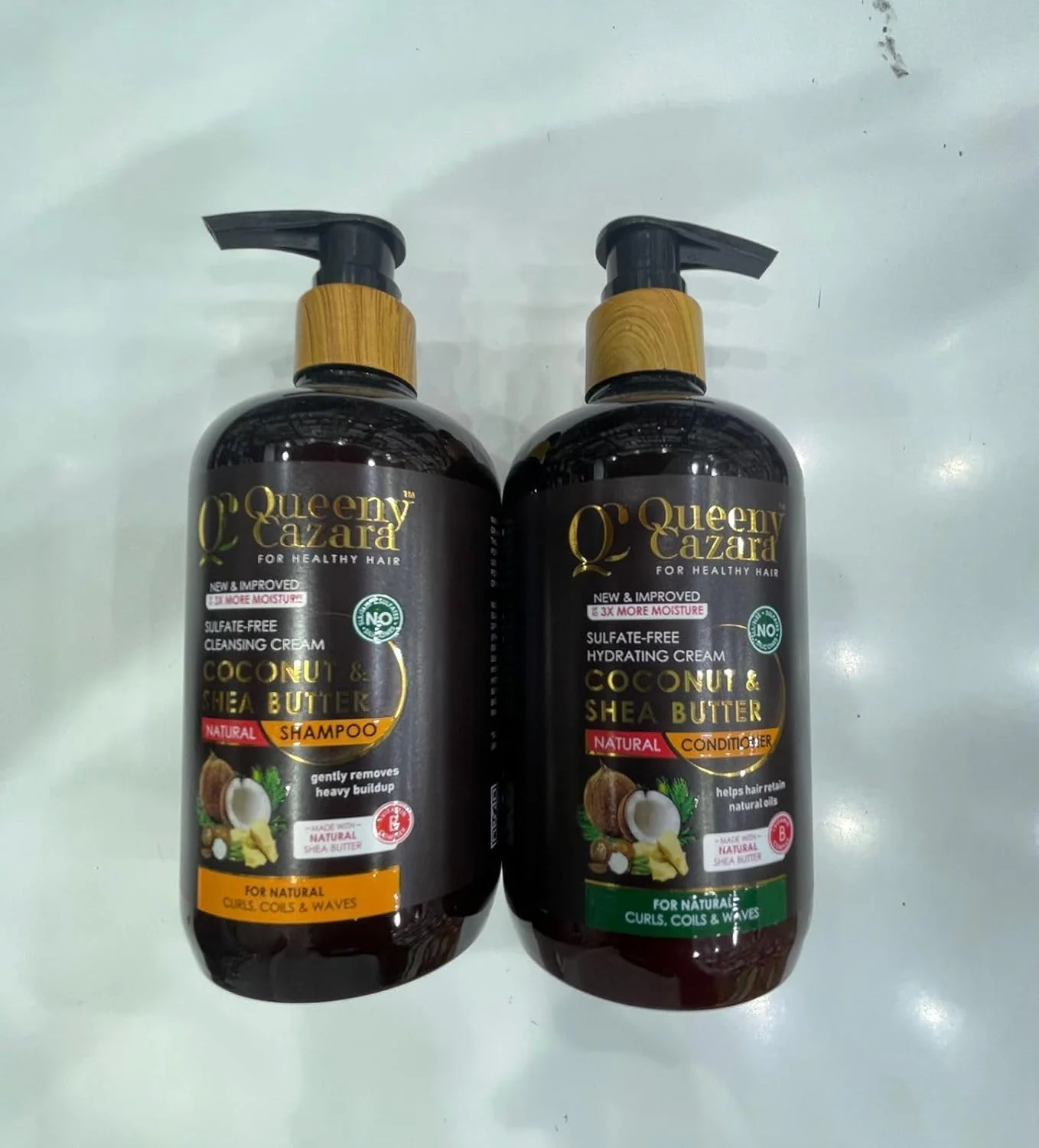 شامپو و نرم کننده نارگیل و شی باتر کاسارا، بدون سولفات، مناسب برای انواع مو، 350 میلی لیتر، 2 عددی