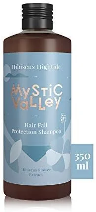 شامپو کنترل ریزش مو Mystic Valley با عصاره گل ختمی برای رشد مو، بدون سولفات و پارابن 350 میلی لیتر