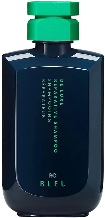 شامپو ترمیم کننده مو آر+کو بلو دلوکس – آبرسان، تقویت کننده، درخشان کننده، ترمیم کننده موهای زبر، شکننده یا آسیب دیده، ترمیم کننده کوتیکول مو، بهبود بافت و خاصیت ارتجاعی، وگان، 251 میلی لیتر