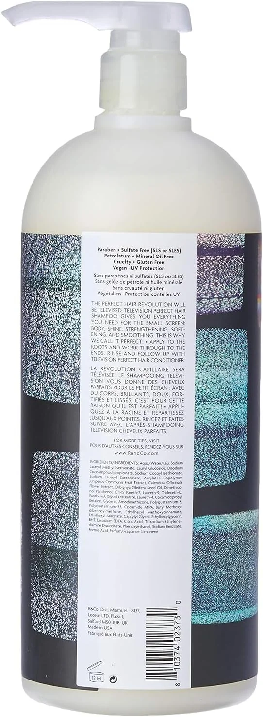 شامپو موی عالی R+Co Television | حجم دهنده + درخشان کننده + صاف کننده برای انواع مو | وگان + بدون تست حیوانی | 1000 میل