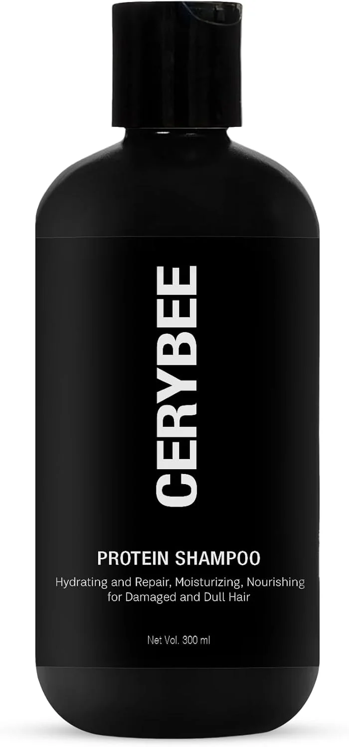 شامپو پروتئینه سی بی سریبی برای موهای آسیب دیده، تغذیه عمیق با آلوئه ورا، گندم و اسطوخودوس | کاهش شکستگی، بهبود بافت مو | فاقد سموم، فاقد پارابن، برای آقایان و بانوان | 300 میلی لیتر