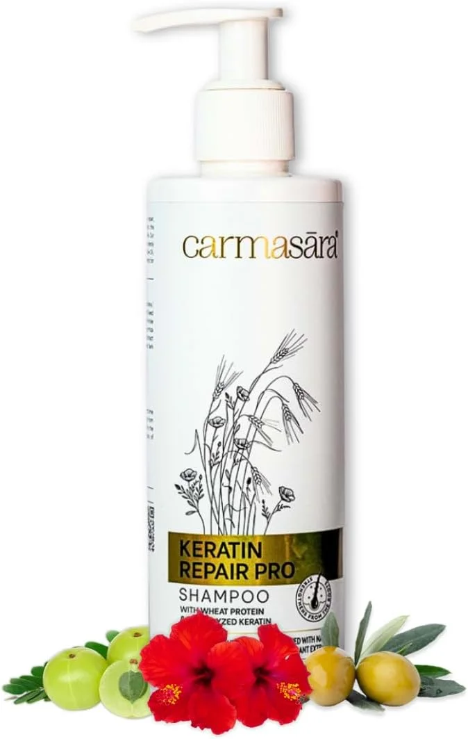 شامپو ترمیم کننده کراتین کارماسارا - 200 میلی لیتر مناسب موهای ضعیف و آسیب دیده | تغذیه، ترمیم و تقویت رشد مو | روغن های طبیعی و عصاره های گیاهی | ضد شوره | مناسب انواع مو | فاقد سولفات و پارابن شامپو ترمیم کننده کراتین کارماسارا - 200 میلی لیتر مناسب موهای ضعیف و آسیب دیده | تغذیه، ترمیم و تقویت رشد مو | روغن های طبیعی و عصاره های گیاهی | ضد شوره | مناسب انواع مو | فاقد سولفات و پارابن