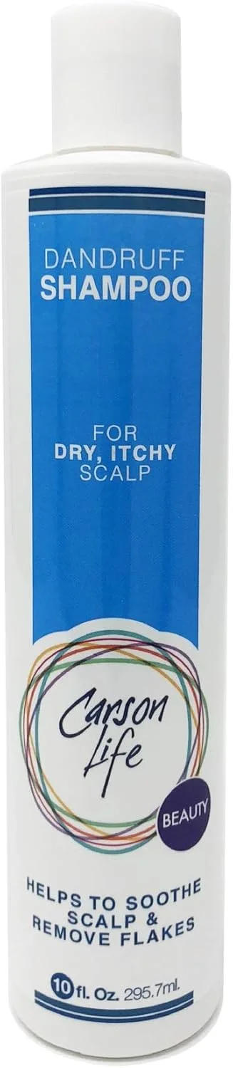 شامپو ضد شوره کارسون لایف بدون پارابن و سولفات - 295 میلی لیتر - آبرسان، ترمیم کننده و تسکین دهنده پوست سر خشک - از بین برنده پوسته ها و بازگرداننده درخشش (تکی)