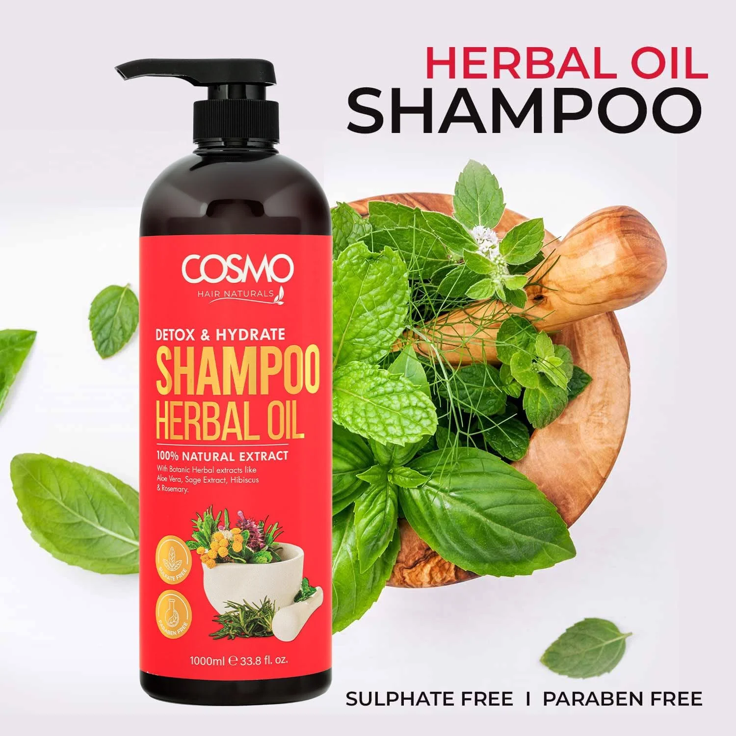 شامپو روغن گیاهی سم زدایی و آبرسان مو سی دی COSMO DESIGNS مدل Cosmo، ۱۰۰۰ میلی لیتر، مناسب آقایان و بانوان، شامپو، بدون پارابن، بدون سولفات، مراقبت از مو، عصاره ۱۰۰% طبیعی، برای استفاده روزانه