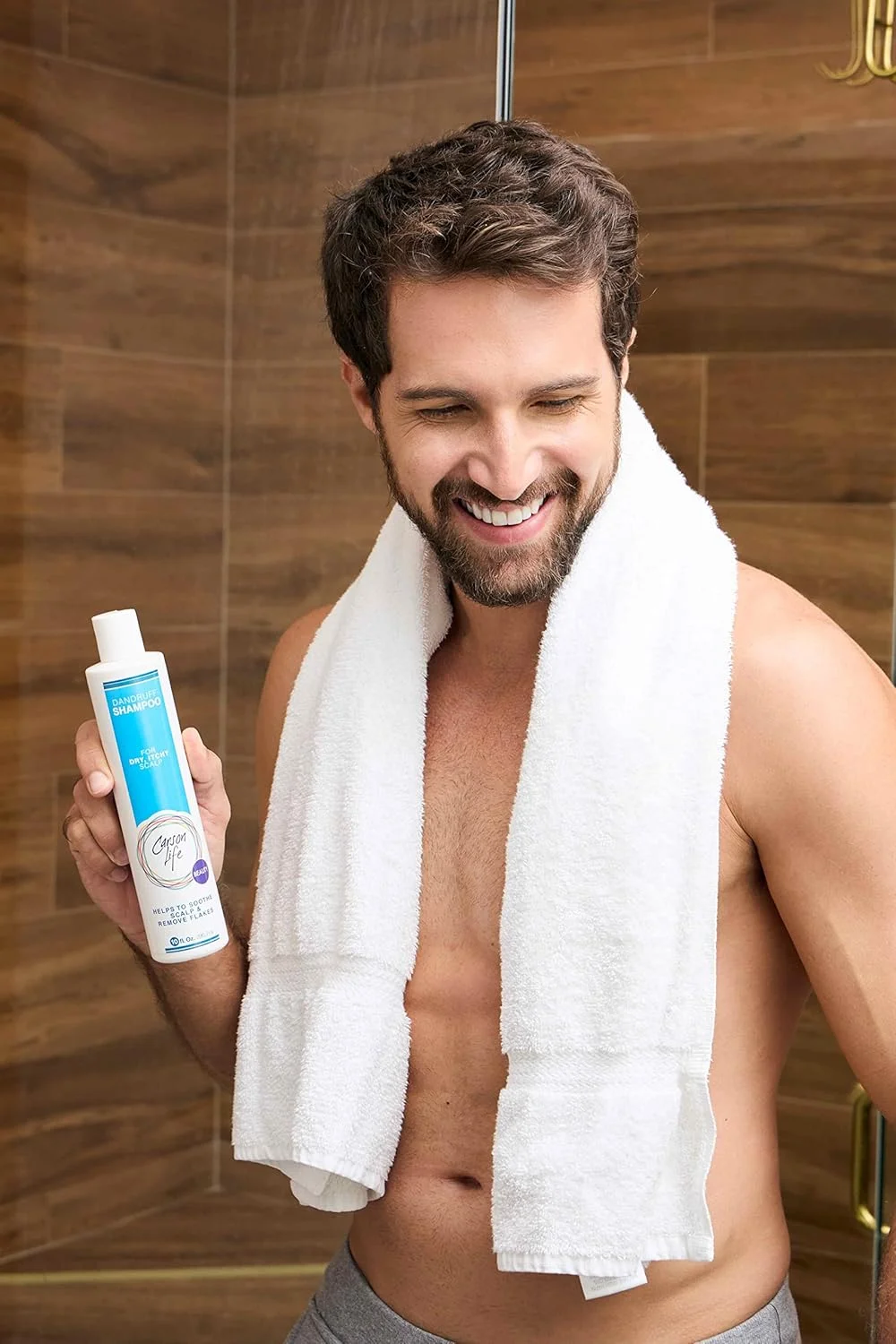 شامپو ضد شوره کارسون لایف بدون پارابن و سولفات - 295 میلی لیتر - آبرسان، ترمیم کننده و تسکین دهنده پوست سر خشک - از بین برنده پوسته ها و بازگرداننده درخشش (تکی)