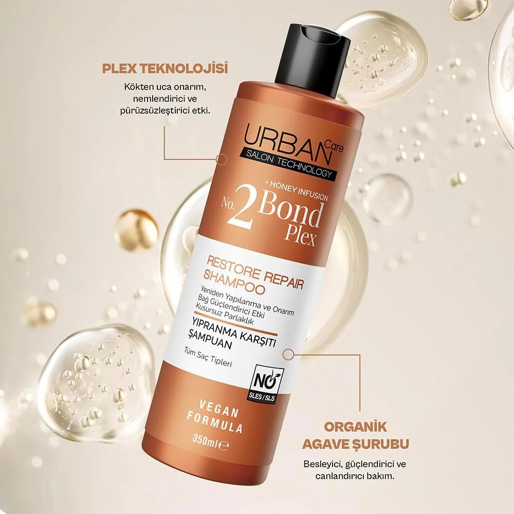 شامپو مراقبت از مو بدون سولفات Urban Care No.2 Bond Plex Anti-Wear حجم 350 میلی لیتر - وگان