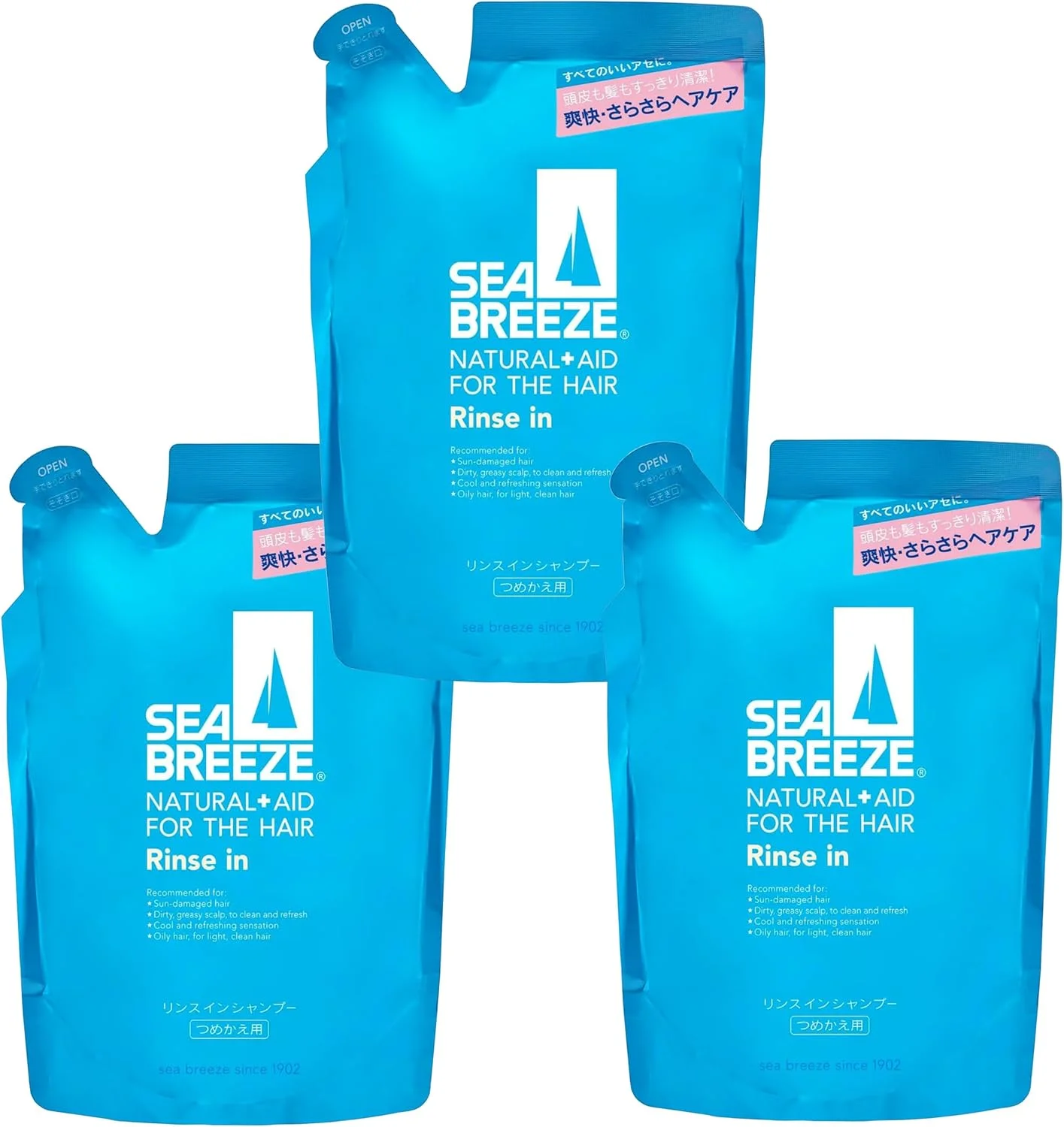 مایع شستشوی موی سر Sea Breeze، بسته 3 عددی، حجم 400 میلی لیتر