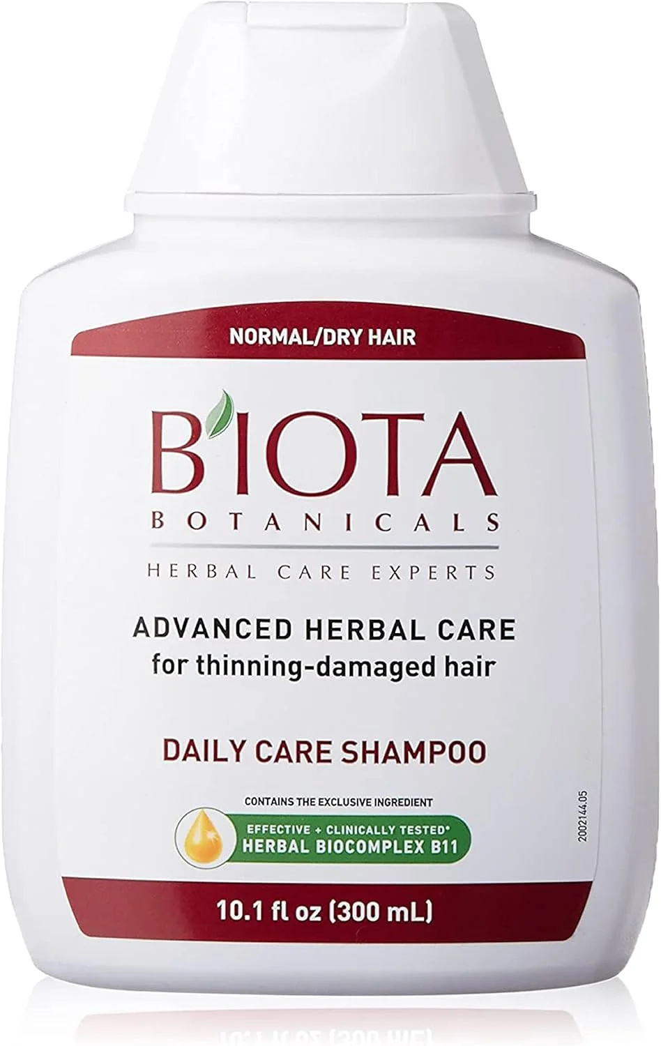 شامپو مراقبت روزانه موهای معمولی/خشک و نازک Biota Botanicals Herbal Care Experts، 300 میلی لیتر (بسته 3 عددی)