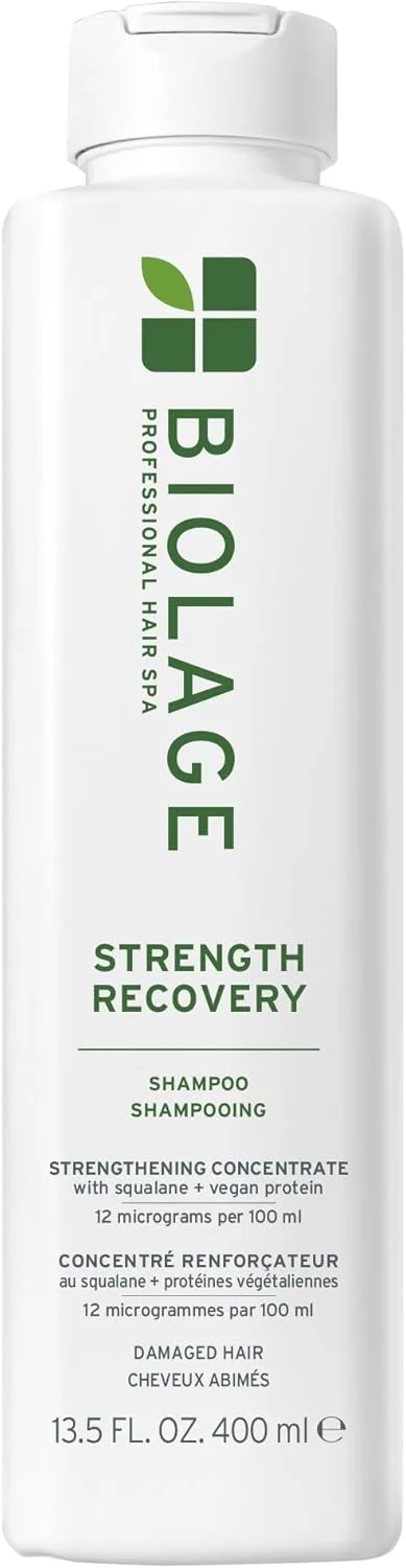 شامپو ترمیم کننده موهای آسیب دیده Biolage Strength Recovery (غنی شده با اسکوالان وگان)