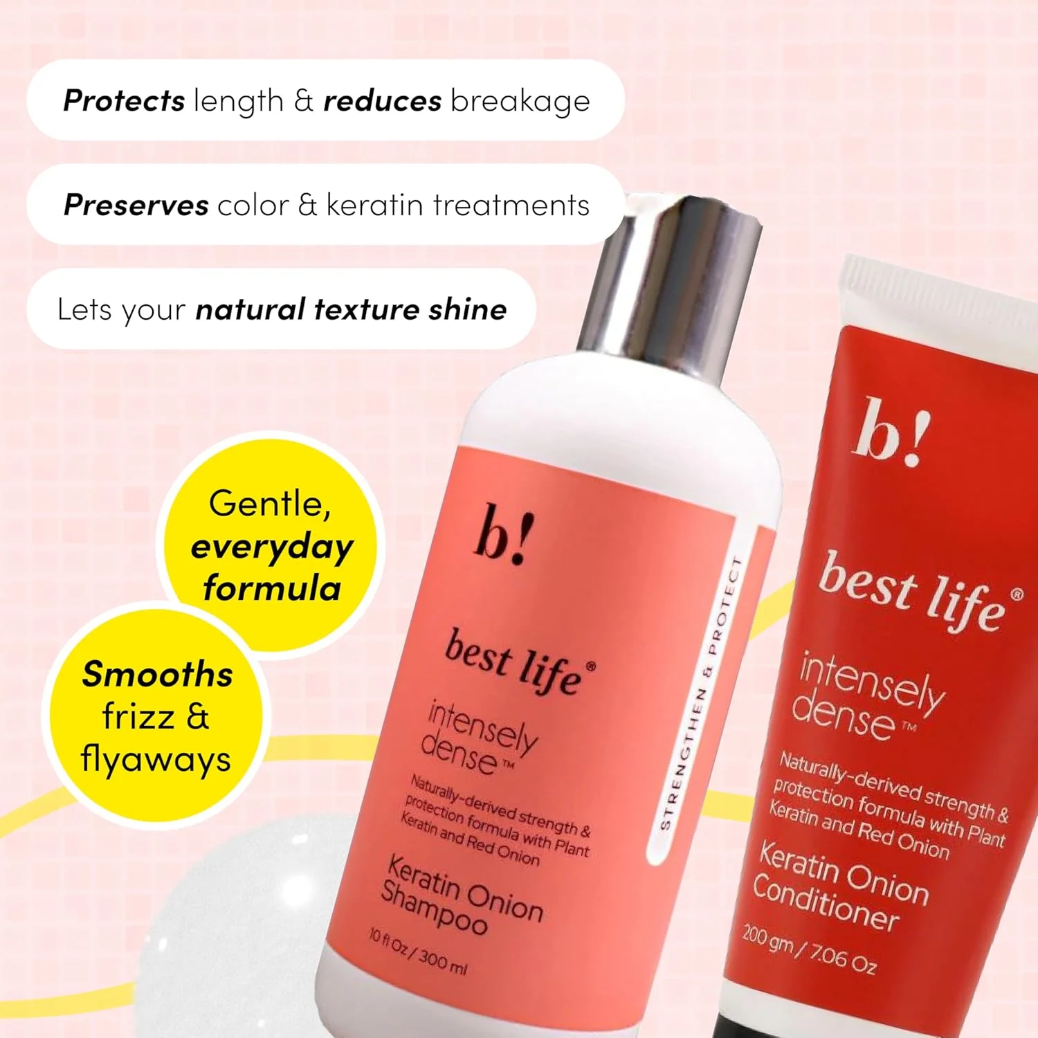 شامپو و نرم کننده مو پیاز کراتینه بست لایف مناسب آقایان و بانوان 300 میلی لیتر (بسته ترکیبی)