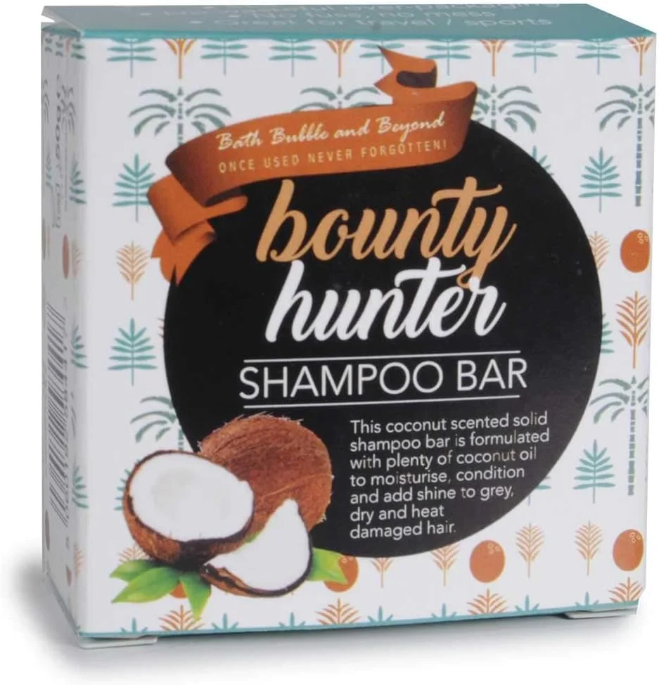 شامپو بار نارگیل سفید Bath Bubble & Beyond Bounty Hunter مناسب موهای خشک و آسیب دیده، بسته بندی هدیه 50 گرمی