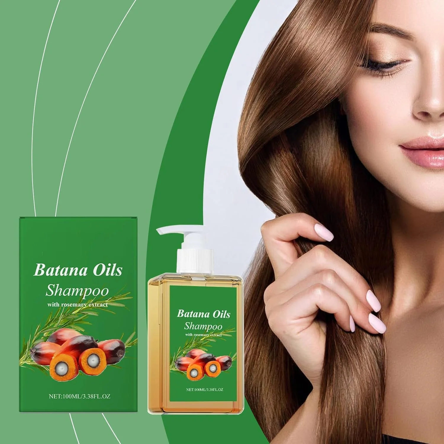 شامپو روغن باتانا، 300 میلی لیتر، آبرسان مو، موهای نرم، مناسب برای انواع مو، شامپو د باتانا برای ریزش موی زنان و مردان
