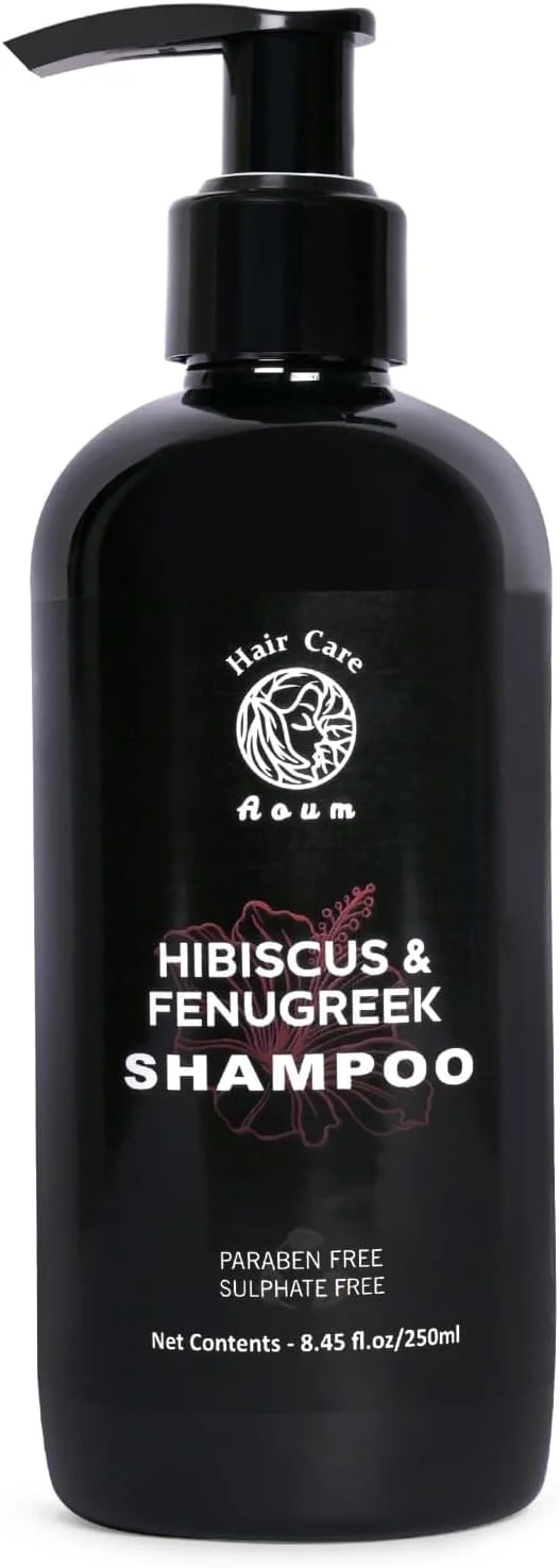 شامپو گل ختمی و شنبلیله AOUM - بدون پارابن | طبیعی و ارگانیک | کمک به کنترل ریزش مو، تقویت رشد مو | ترمیم موهای آسیب دیده 250 میلی لیتر