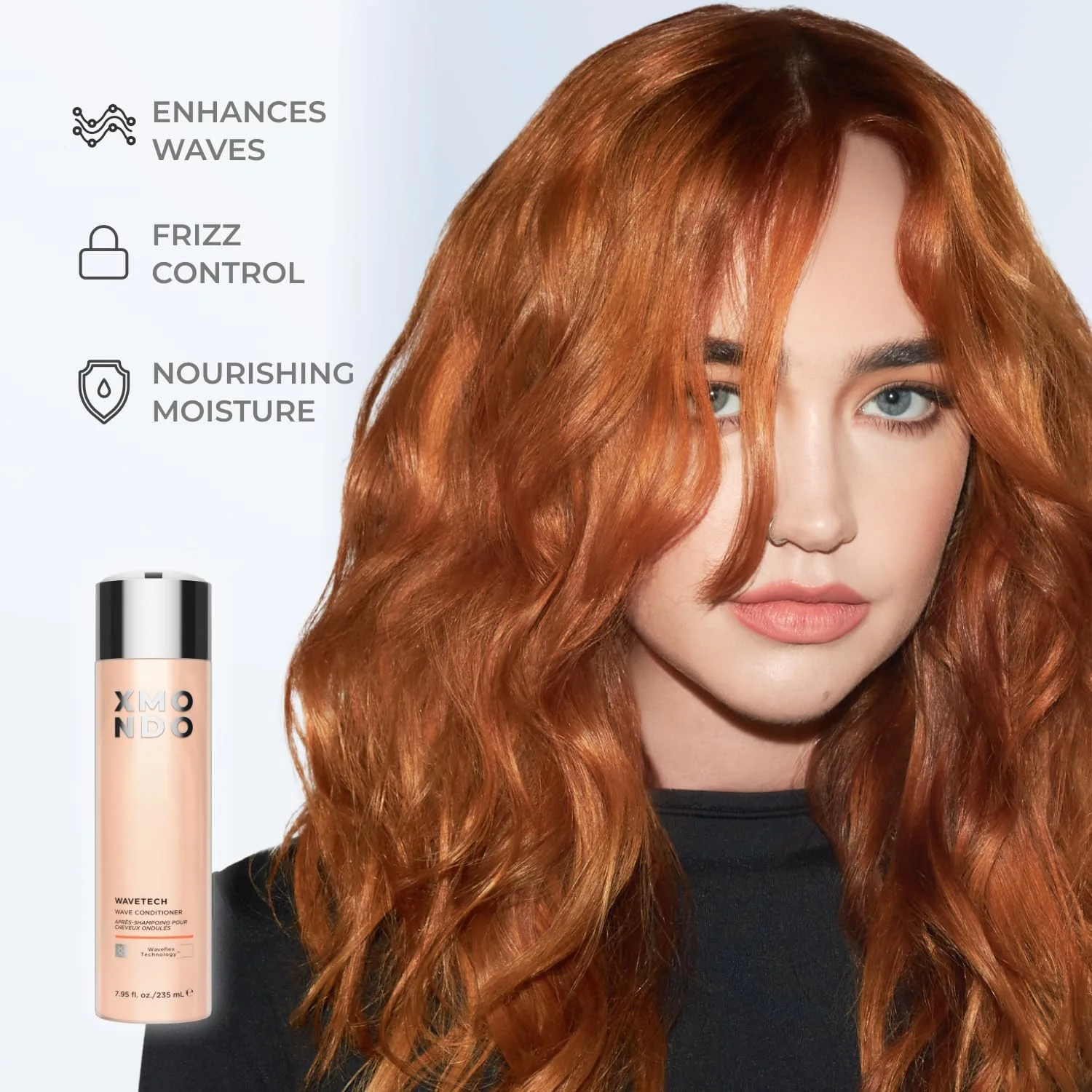 شامپو حالت دهنده مو ویو تک XMONDO | فرمول وگان با روغن تخمه آفتابگردان و روغن هسته انگور برای افزایش آبرسانی، رفع وز و بهبود موهای موج دار، 236 میلی لیتر شامپو حالت دهنده مو ویو تک XMONDO | فرمول وگان با روغن تخمه آفتابگردان و روغن هسته انگور برای افزایش آبرسانی، رفع وز و بهبود موهای موج دار، 236 میلی لیتر