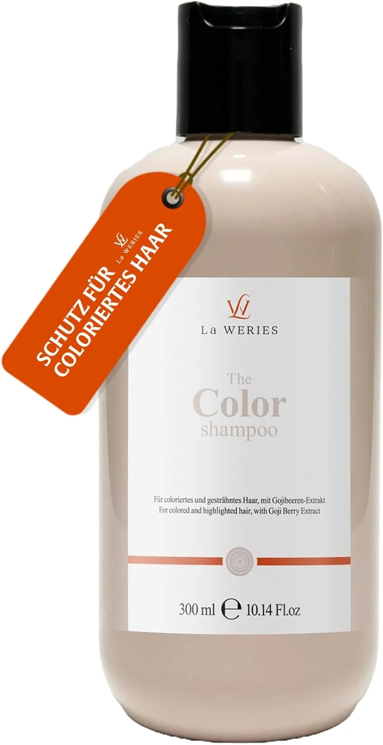 شامپو رنگ مو La WERIES حجم 300 میلی لیتر - درخشش و محافظت از رنگ مو - محافظت در برابر محو شدن رنگ و حفظ شدت رنگ - مراقبت مرطوب کننده برای موهای رنگ شده و هایلایت شده