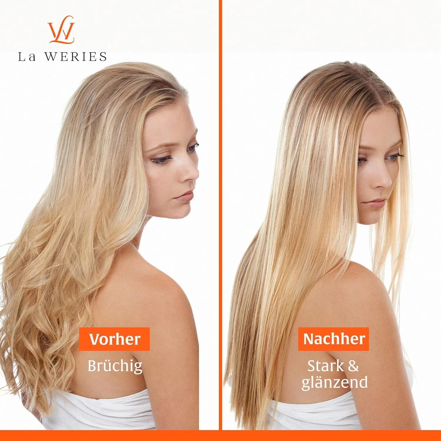 شامپو کراتین La WERIES حجم 300 میلی لیتر - ترمیم و تقویت موهای آسیب دیده - شامپو مرطوب کننده برای موهای آسیب دیده، تحت درمان شیمیایی و شکننده - درخشش و لطافت