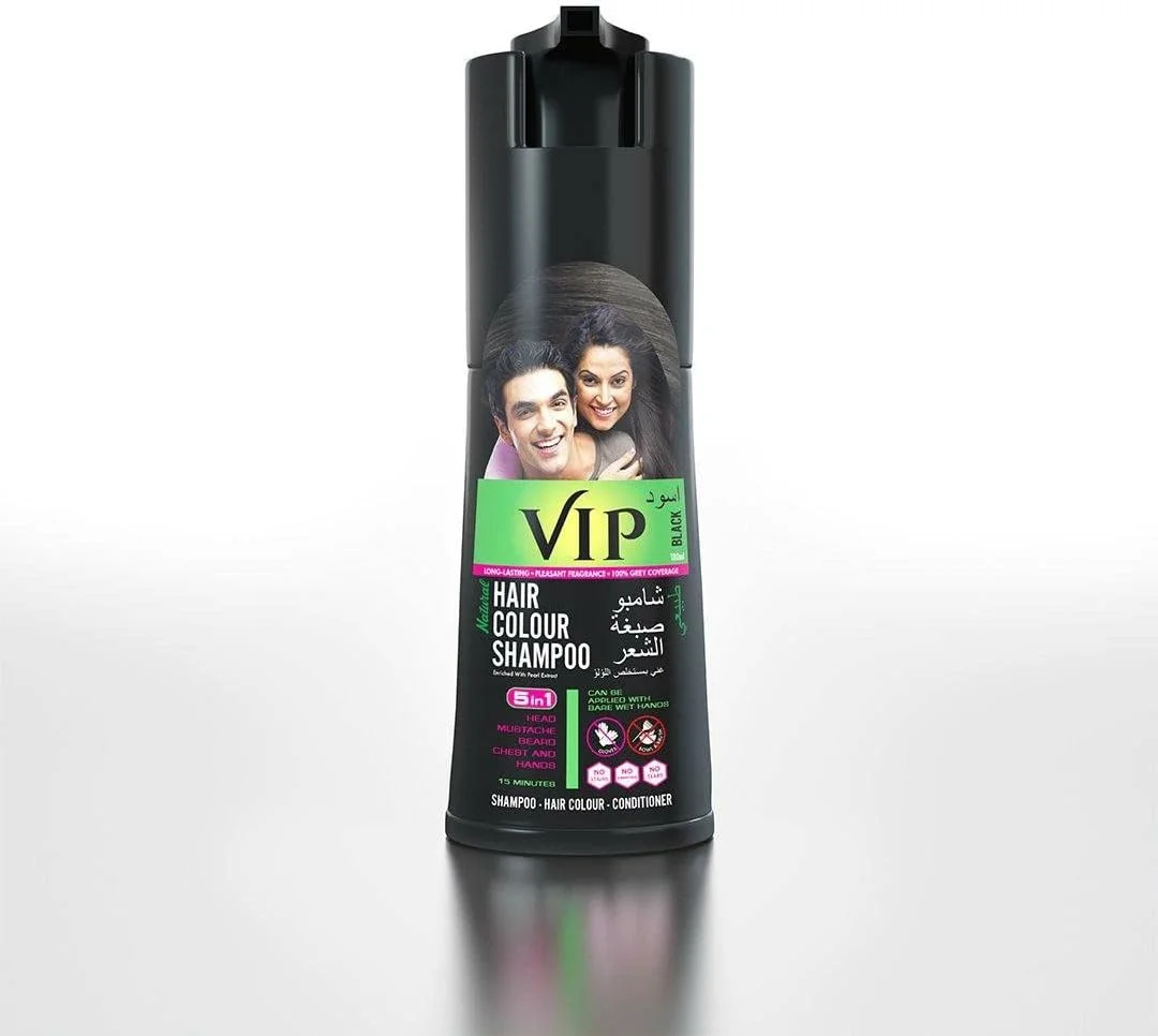 شامپو رنگ موی مشکی طبیعی وی آی پی اورجینال 180 میلی لیتر - عربی