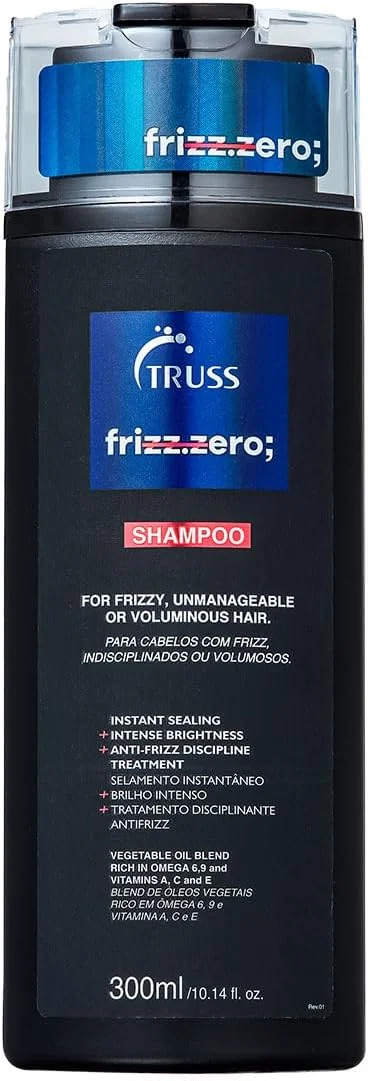 شامپو ضد وز تروس Frizz Zero - فرمول ضد وز و صاف کننده برای انواع مو | شامپو مرطوب کننده و مغذی برای موهای ابریشمی و خوش حالت