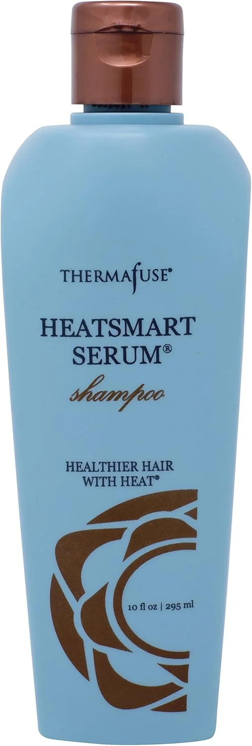 شامپو سرمی Thermafuse HeatSmart (295 میلی لیتر) محافظ رنگ مو، بدون سولفات، بدون سدیم کلرید، آبرسان، مرطوب کننده، حاوی روغن های ضروری و آمینو اسید، کمک به ترمیم موهای آسیب دیده