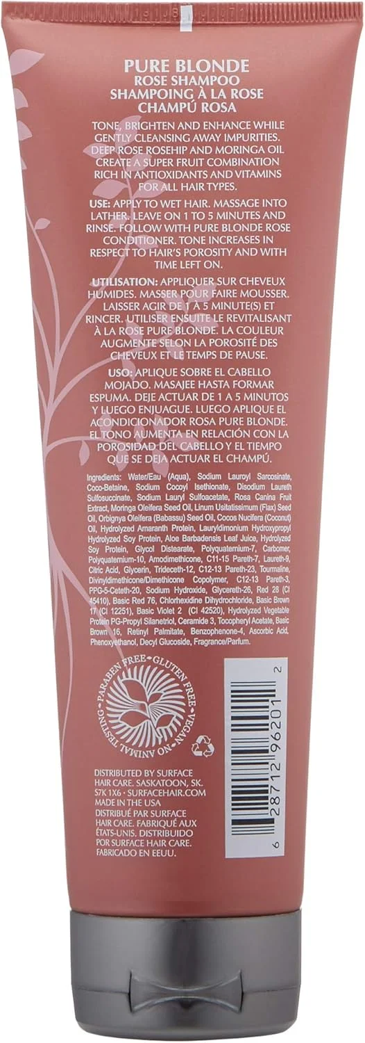شامپو رز بلوند خالص مو Surface، 9 اونس مایع