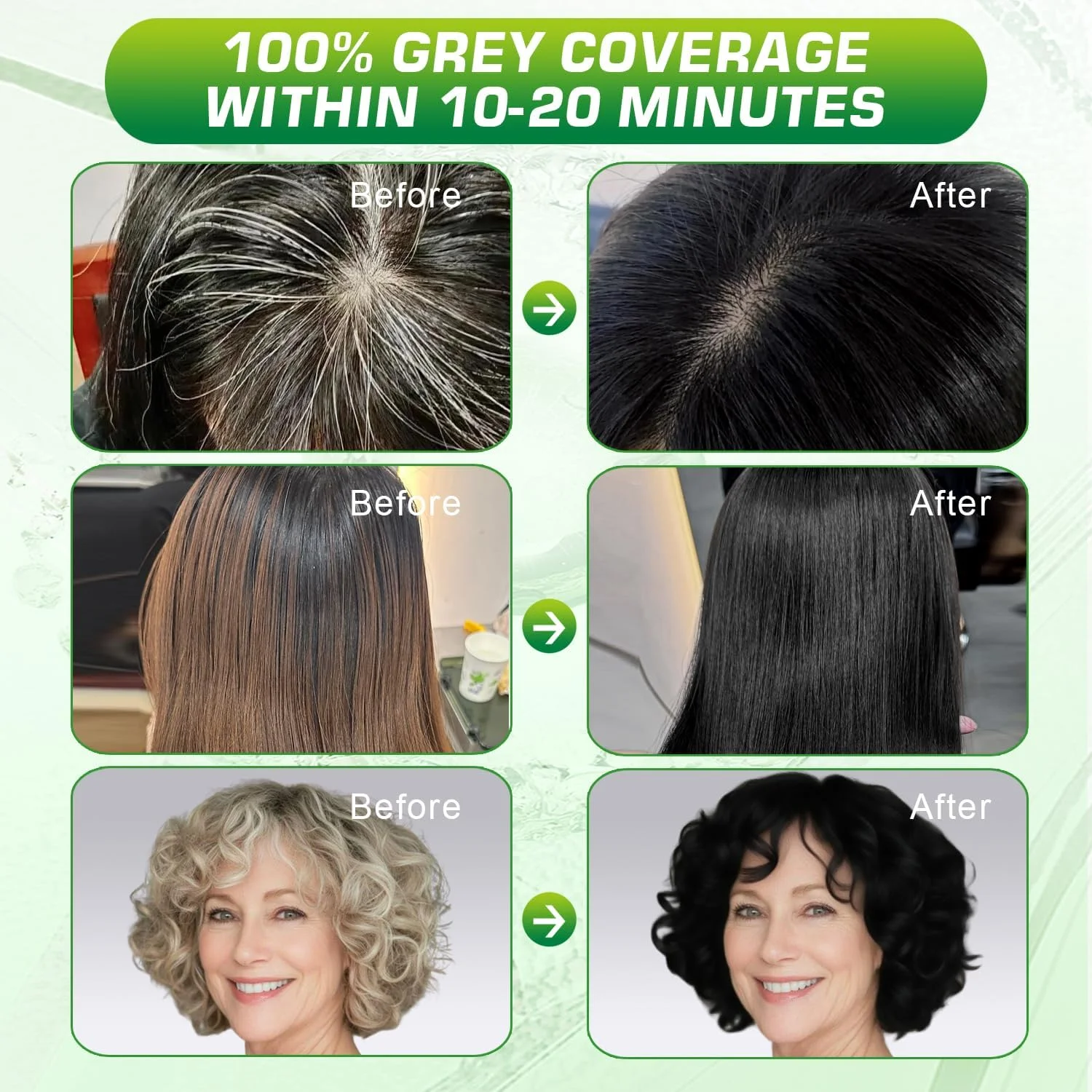 شامپو رنگ موی مشکی سوپرگودر - 400 میلی لیتر رنگ موی فوری و طبیعی دکسی برای آقایان و بانوان، رنگ موقت، استفاده آسان، ماندگاری 30 روز، مواد طبیعی با عملکرد سریع