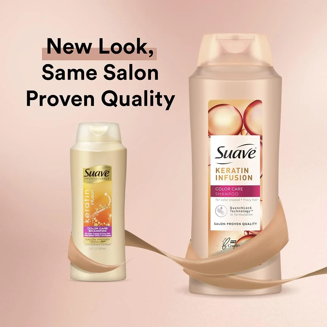 شامپو مراقبت از رنگ مو Suave Professionals، شامپو محافظت از رنگ مو حاوی کراتین، 828 میلی لیتر (بسته 4 عددی)