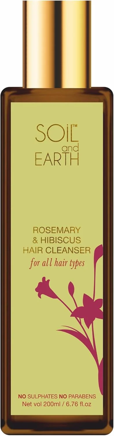 شامپو پاک کننده طبیعی مو SOiL and EARTH - رزماری و هیبیسکوس، 200 میلی لیتر