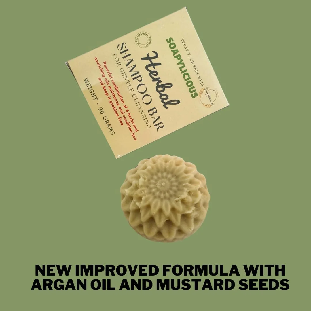 شامپو گیاهی بار Soapylicious - صابون ارگانیک دست ساز - راه حلی طبیعی برای تمام مشکلات مو از جمله ریزش مو، سفید شدن و نازک شدن